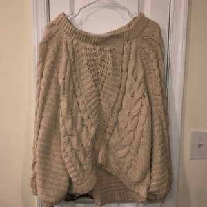 Express Bell Sleeve Sweater in Cream